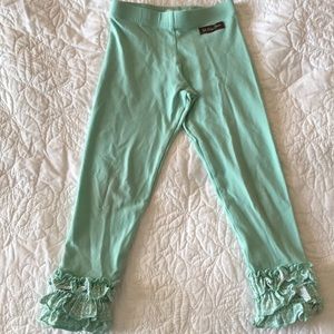 Matilda Jane size 2T  sea foam ruffle leggings